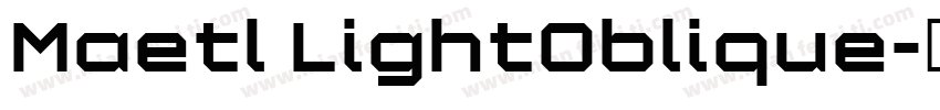 Maetl LightOblique字体转换